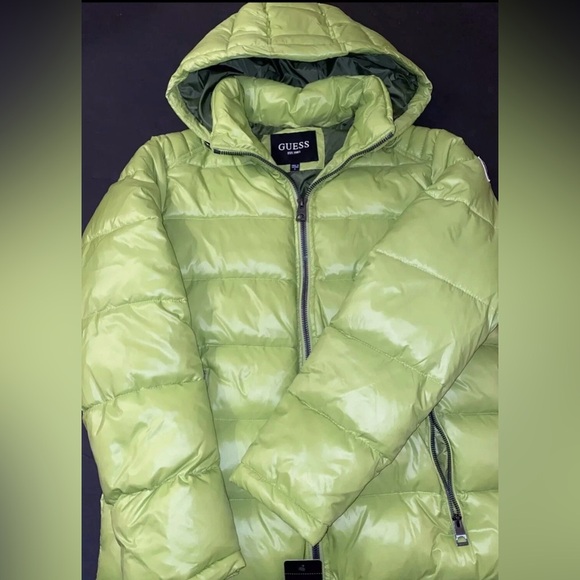 Guess Olive Puffer Jacket for Men - Picture 3 of 4